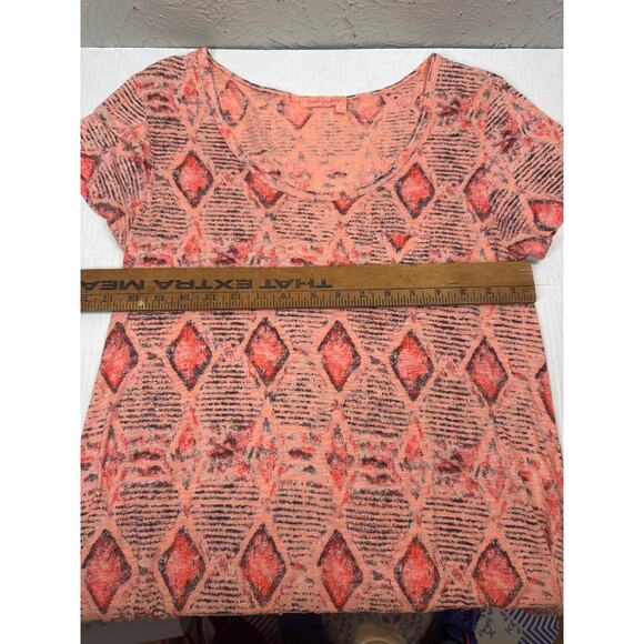 Fresh Produce Cotton Tunic Top Scoop Neck Neutral Ikat Bohemian Casual Sz Large - Picture 5 of 5